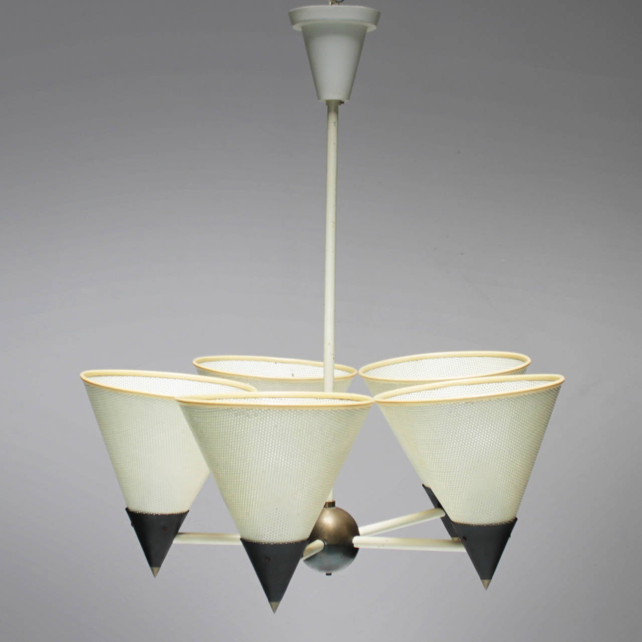 Mid-20th Century Chandelier in the Style of Mathieu Mategot