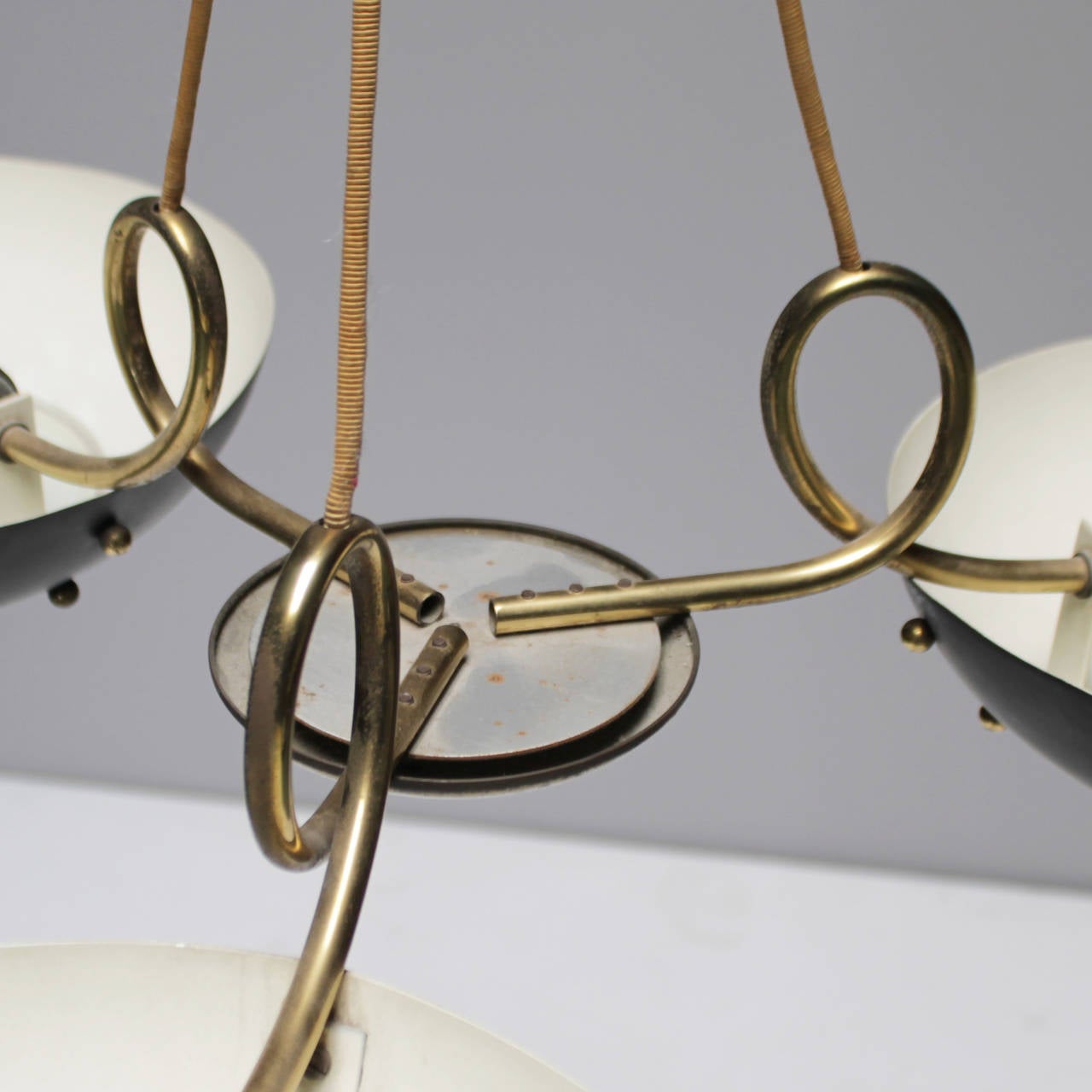 Brass Three-Light Chandelier by Philips