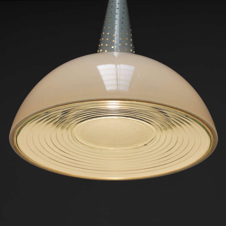 Mid-20th Century French Pendant Holophane attributed to Mategot.