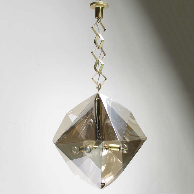 Large Diamond Shaped Italian Pendant attributed to Stilux