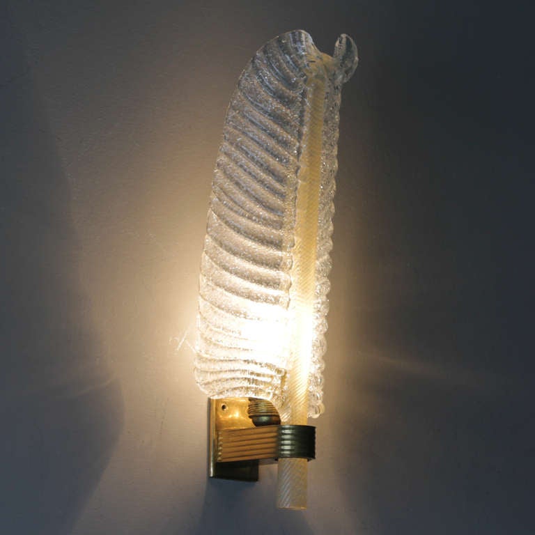 Large Barovier e Toso Leaf Sconce 1