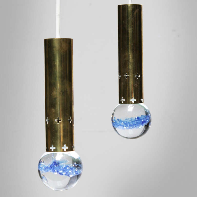Pair of Pendant Lights in the manner of Gino Sarfatti 3