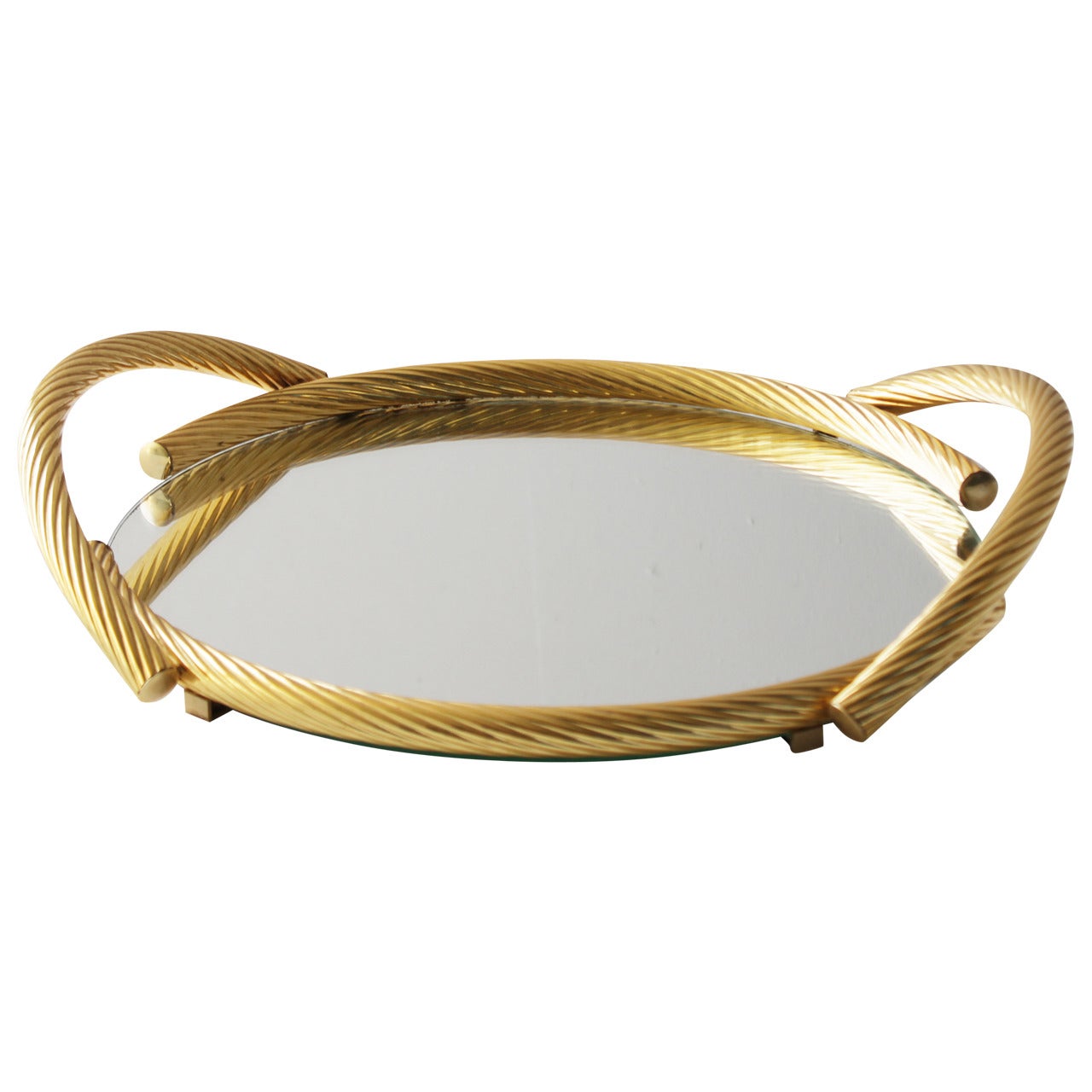 French Rope Mirror Serving Tray