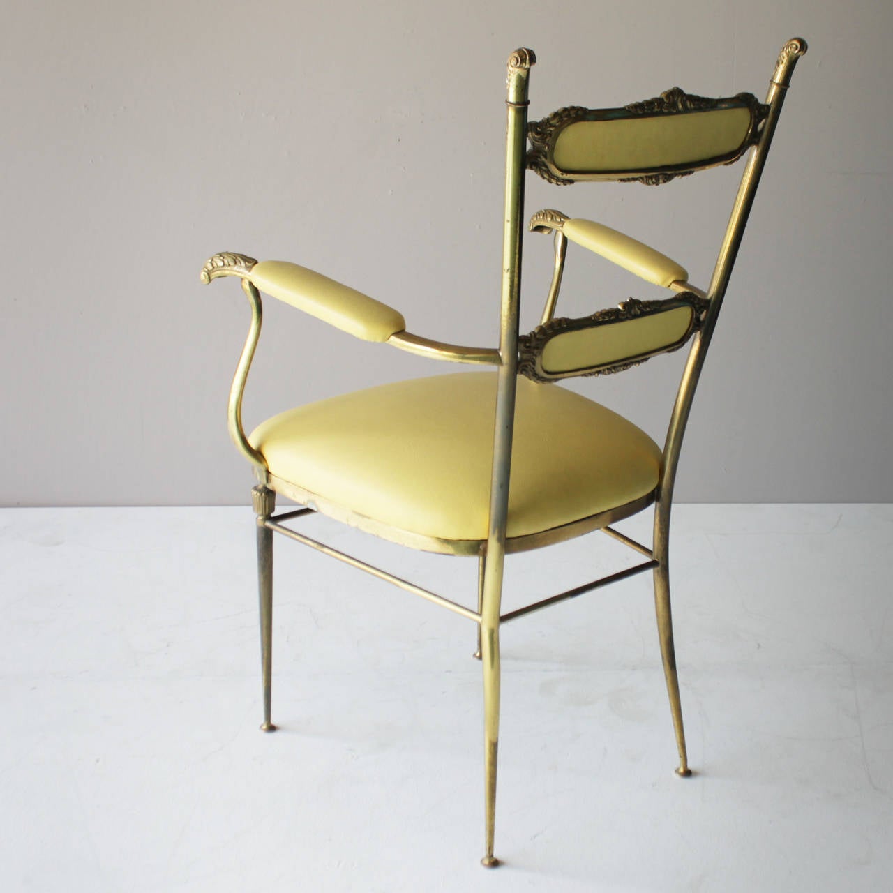 Three Brass French Chairs For Sale at 1stdibs