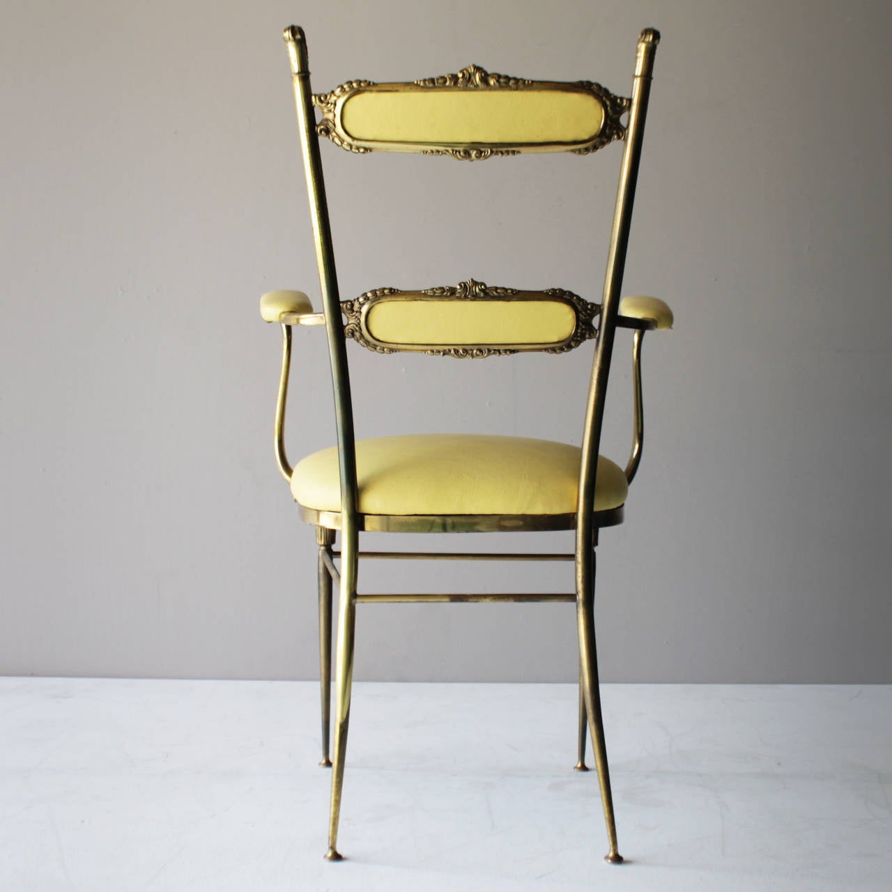 Three Brass French Chairs For Sale at 1stdibs