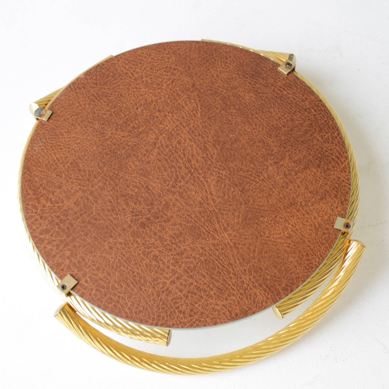 Late 20th Century French Rope Mirror Serving Tray