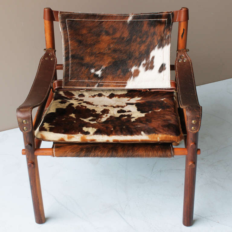 Rosewood Pair of Scirocco Safari Chairs by Arne Norell for Scanform