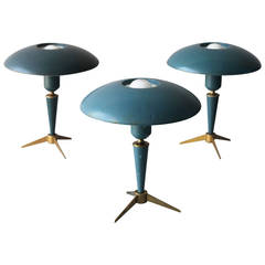 Three Tripod Table Lamps by Louis Kalff for Philips