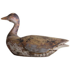 Vintage Dutch Wooden Decoy Goose