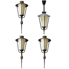 Three Sconces and a Pendant by Maison Arlus