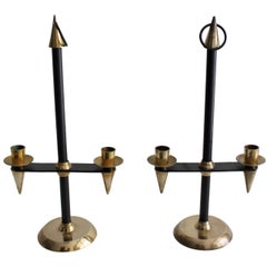 Pair of Candlesticks Attributed to Gio Ponti