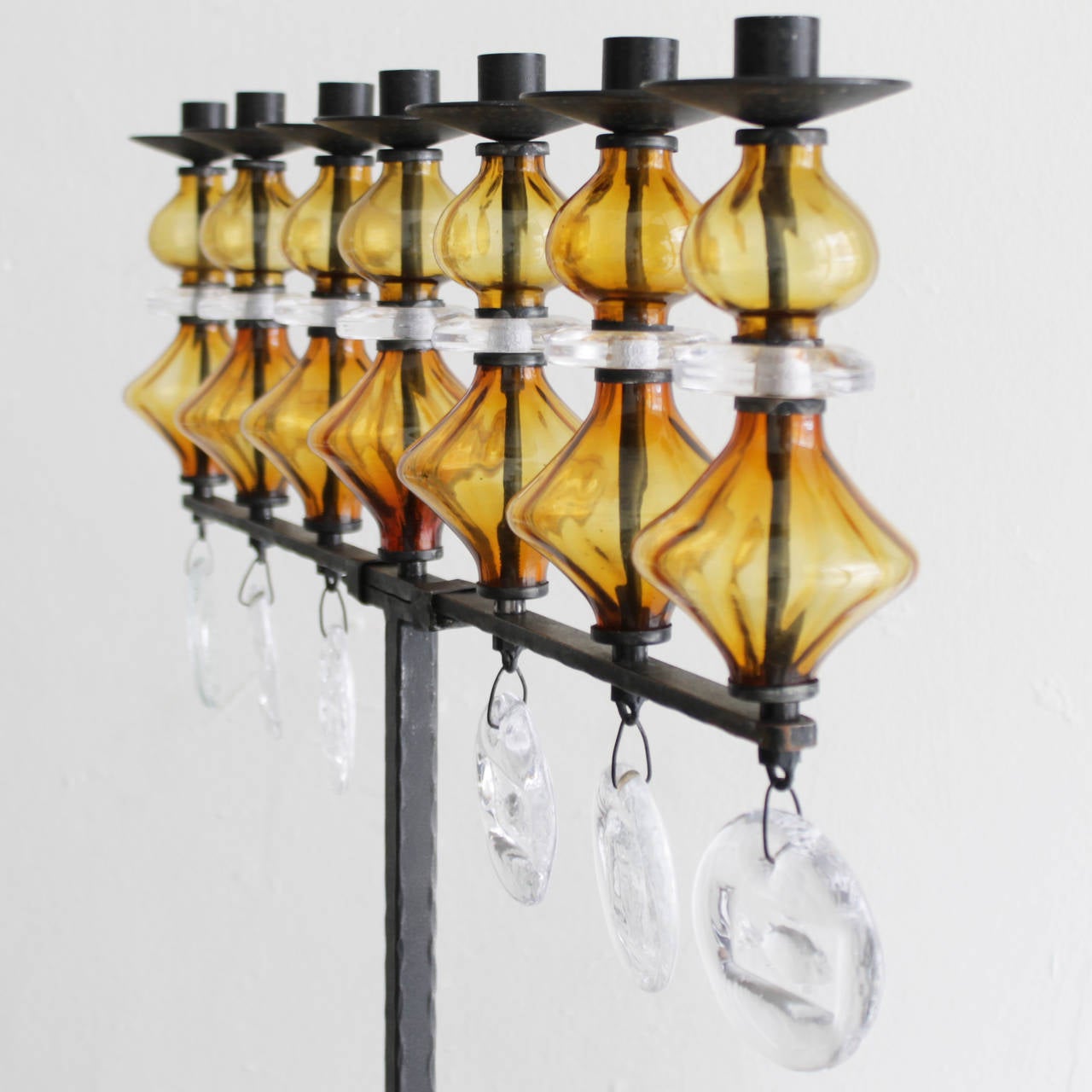 Large Seven-Arm Candleholder by Erik Hoglund, Sweden For Sale 1