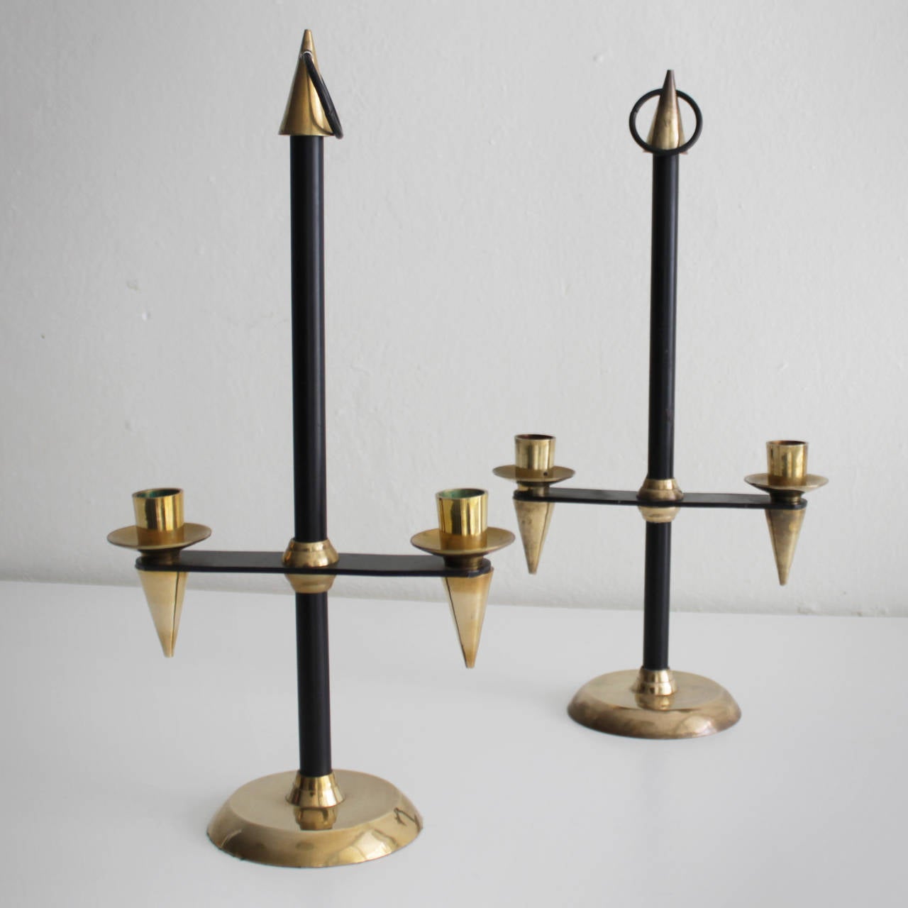 Pair of Candlesticks Attributed to Gio Ponti In Good Condition In JM Haarlem, NL