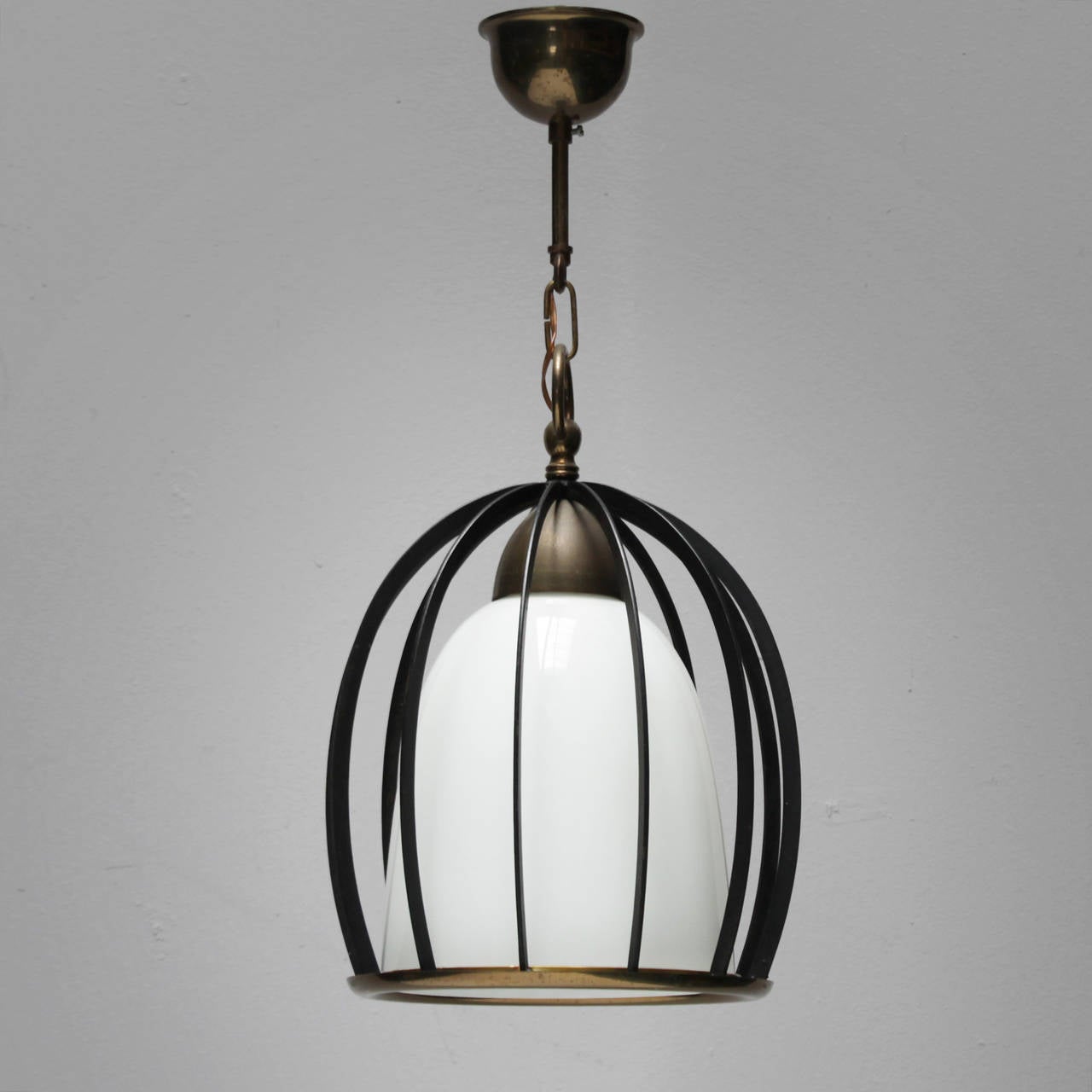 Lacquered Italian Pendant in the Style of Stilnovo