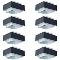 Set of Eight Wall Lights by Philips