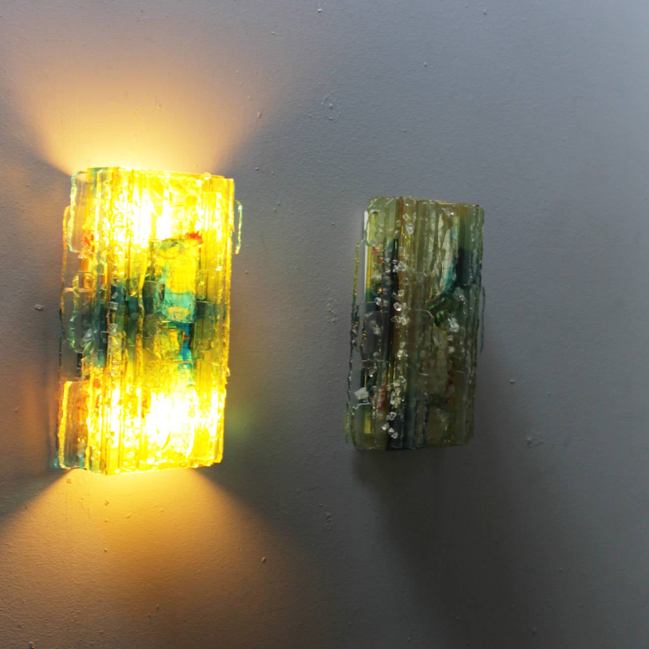 Pair of Glass Sconces 'Chartres' by Lankhorst for Raak In Excellent Condition In JM Haarlem, NL