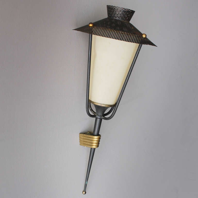 Mid-Century Modern Pair of French Sconces by Maison Arlus