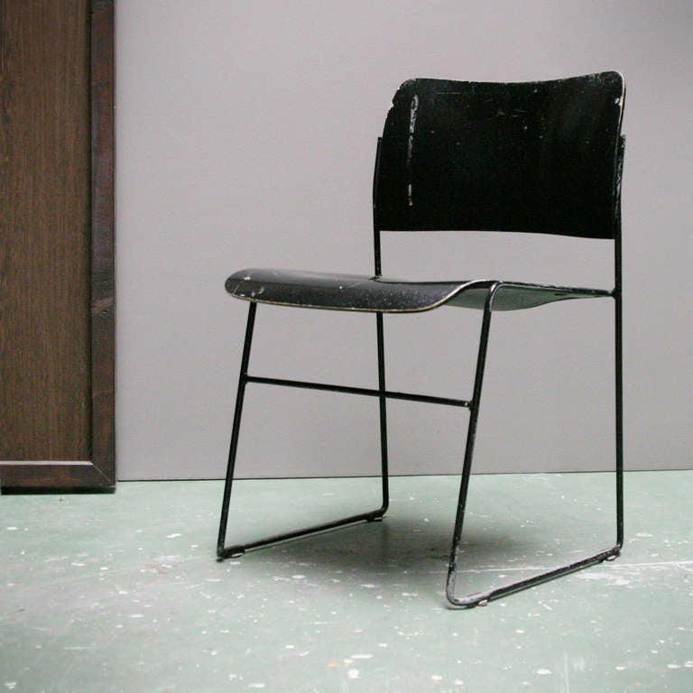 Set of six chairs, model No. GF 40/4 by David Rowland, 1964. Howe Europe, Middlefart. The GF 40/4 is one of the most successful contract chairs ever designed. David Rowland, who studied under László Moholy-Nagy and later trained at the Cranbrook