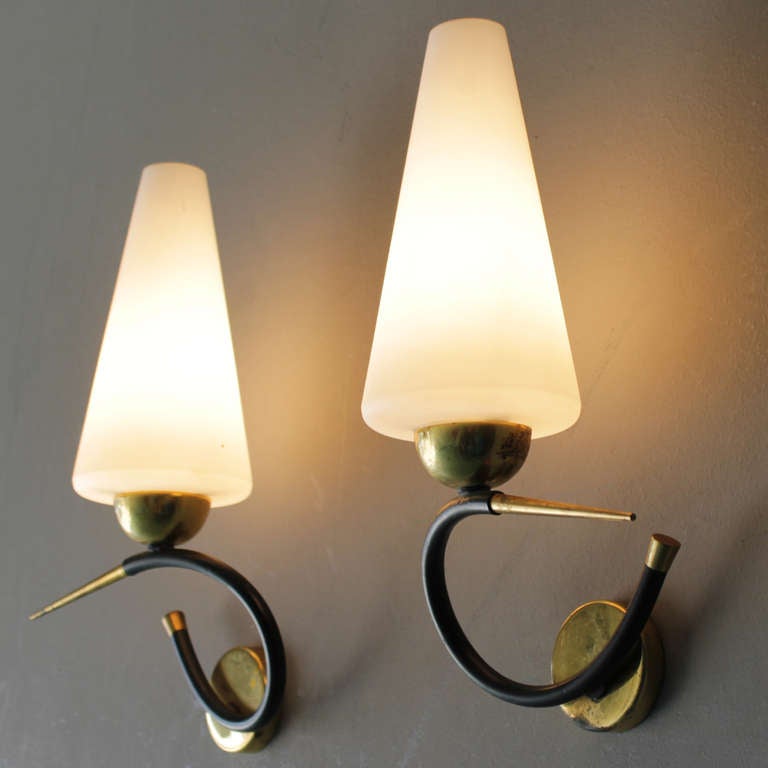 Pair of French Sconces attributed by Maison Arlus 2