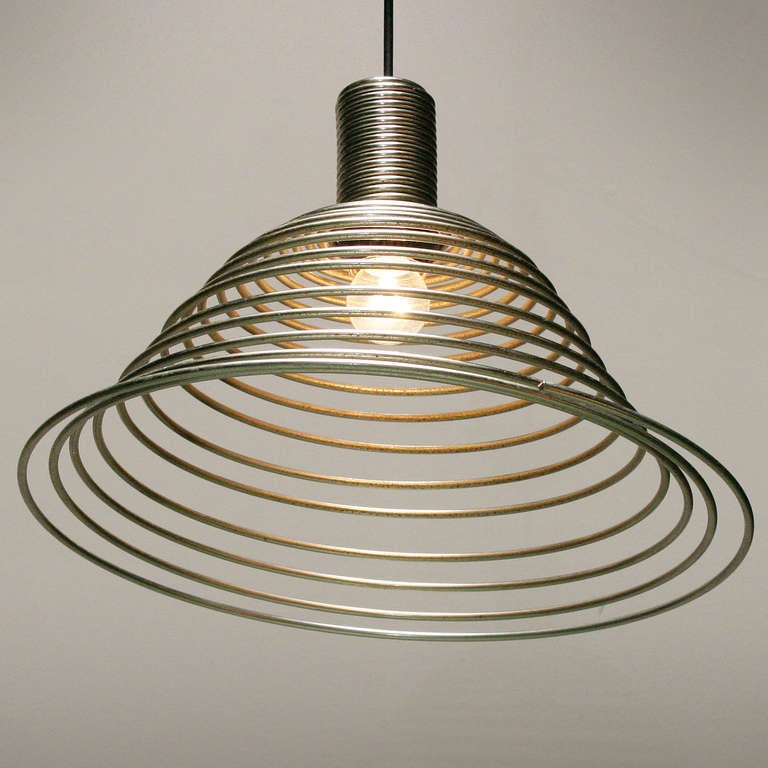Italian ‘Spirale’ Pendant  Lamp by Angelo Mangiarotti