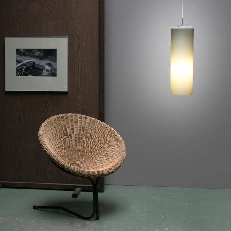 Mid-Century Modern Large Gino Vistosi Glass Pendant Lamp
