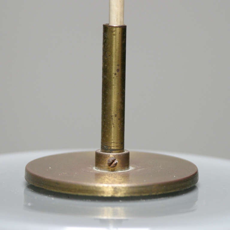 Brass Large Gino Vistosi Glass Pendant Lamp