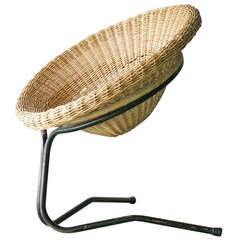 Rohe Cantilevered Rattan Chair, Dutch