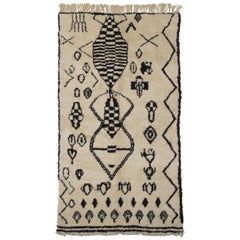 Vintage Moroccan Beni Ourain Rug