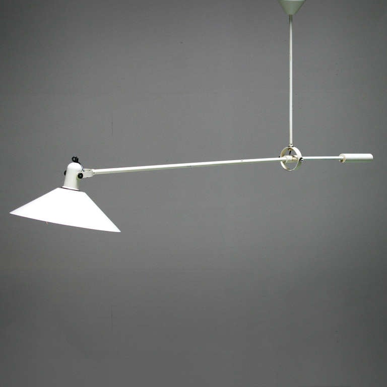 Mid-20th Century Anvia Counterbalance Ceiling Lamp by J.J.M. Hoogervorst