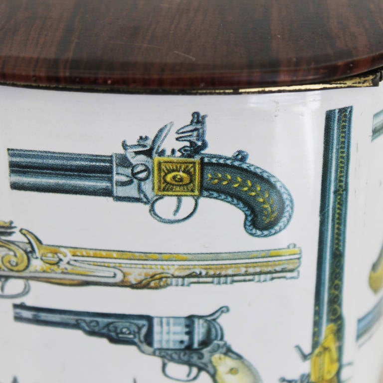 Steel Fornasetti Pistol Tray and Box