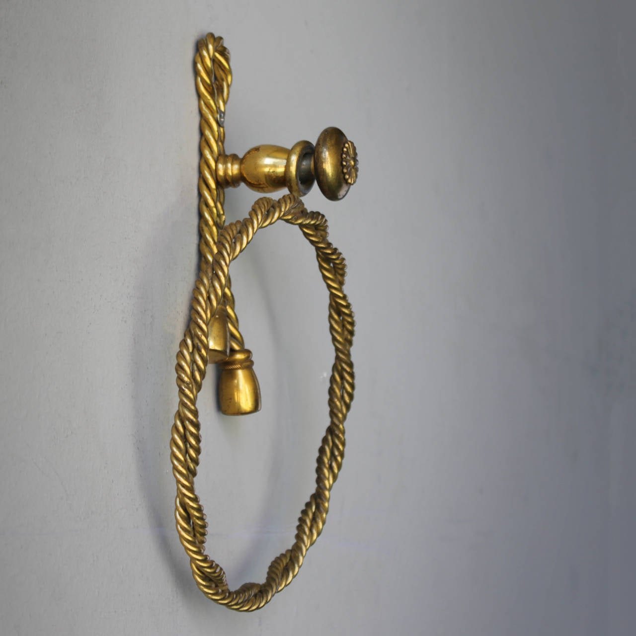 French Decorative Towel Ring in Brass