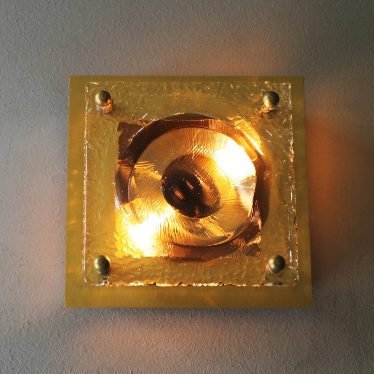 Italian Pair of Wall Lights in the manner of Brotto