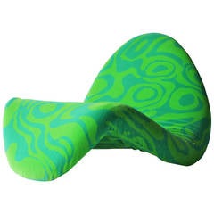 Tongue Chair by Pierre Paulin for Artifort in Jack Lenor Larsen Fabric 1