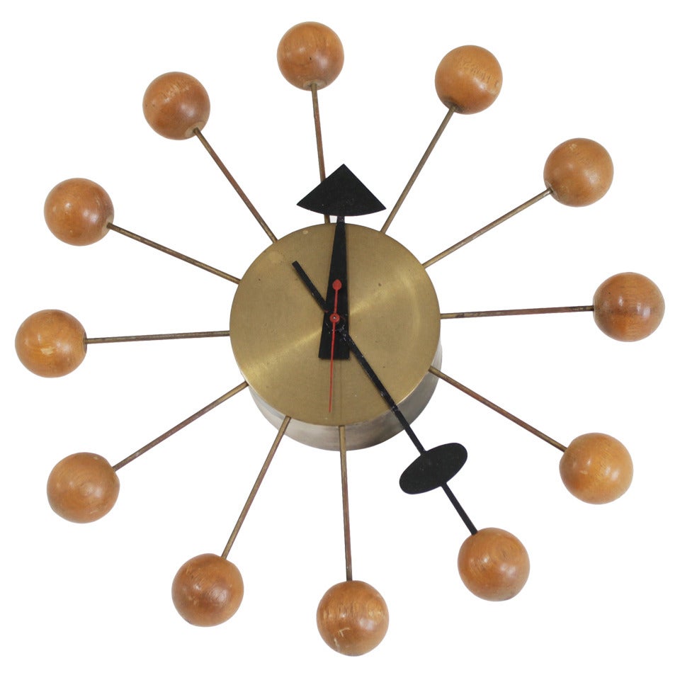 Vintage Nelson Ball Clock 3 For Sale on 1stDibs