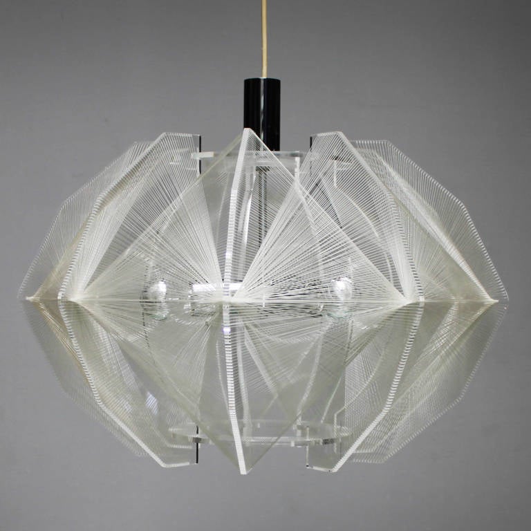 Große Pendelleuchte von Paul Secon für Sompex (Moderne der Mitte des Jahrhunderts)