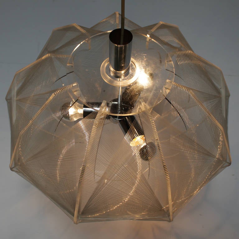Large Pendant Lamp by Paul Secon for Sompex In Excellent Condition In JM Haarlem, NL