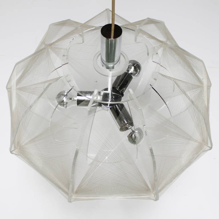 Mid-20th Century Large Pendant Lamp by Paul Secon for Sompex