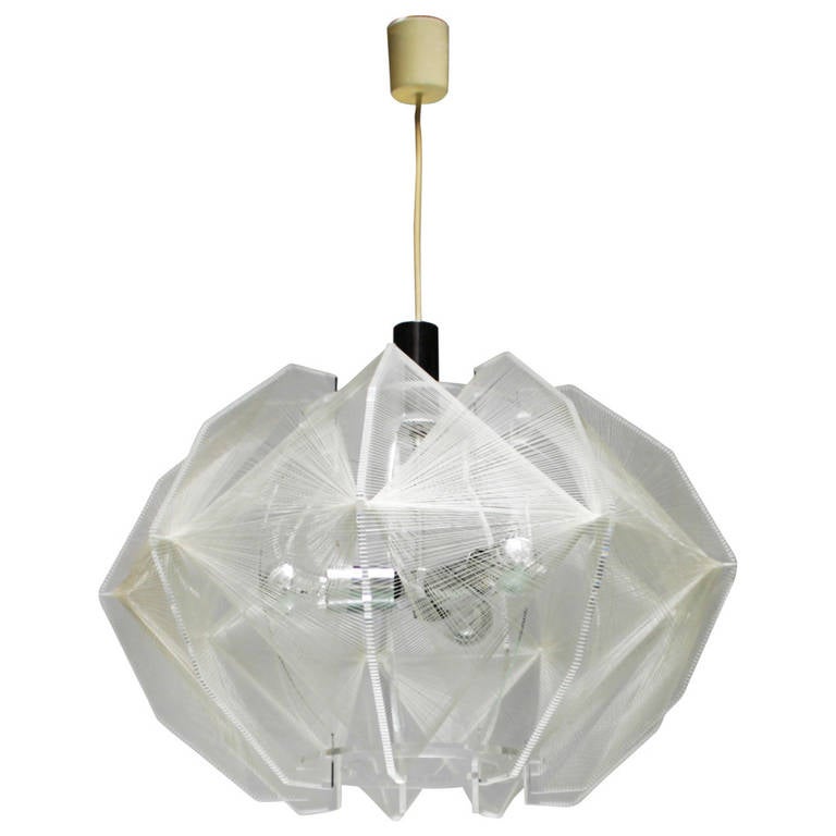Large Pendant Lamp by Paul Secon for Sompex at 1stDibs | paul secon lampe