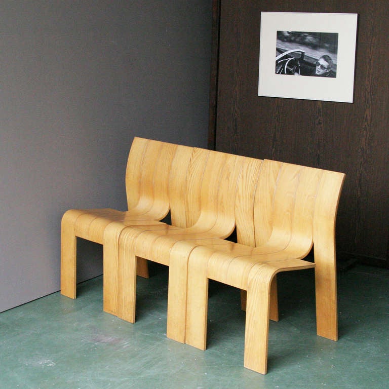 Four Plywood Chairs by Gijs Bakker for Castelijn 3