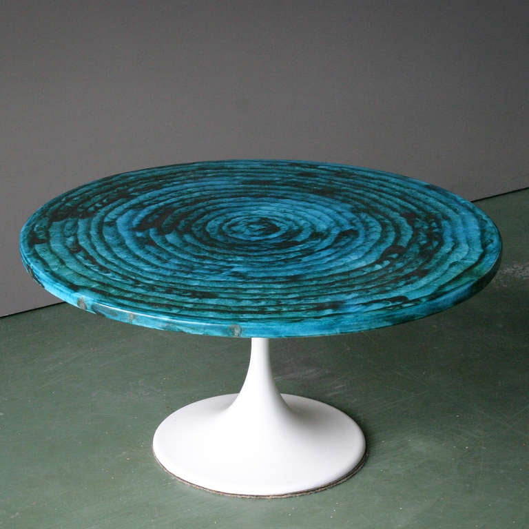 Ceramic Coffee Table 'Rimini Blue'