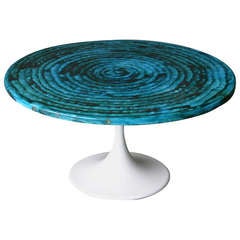 Ceramic Coffee Table 'Rimini Blue'