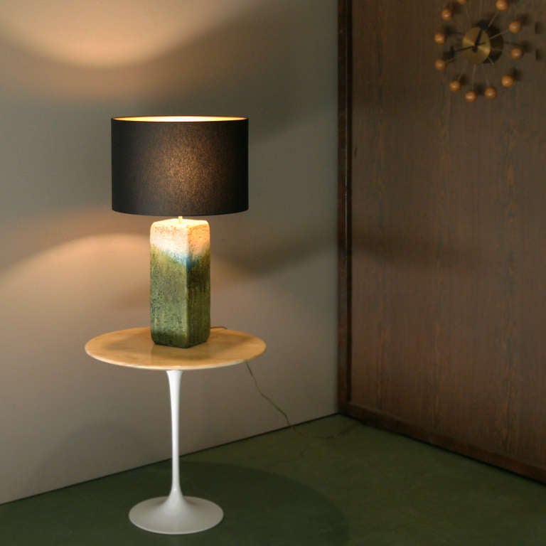Table lamp by Marcello Fantoni for Fantoni Studio Firenze Italy.
Diameter: 5.3 inches (13,5 cm), height including the socket 18.8 in. (48 cm). Signed: Fantoni Italy.
Price is excluding the shade.