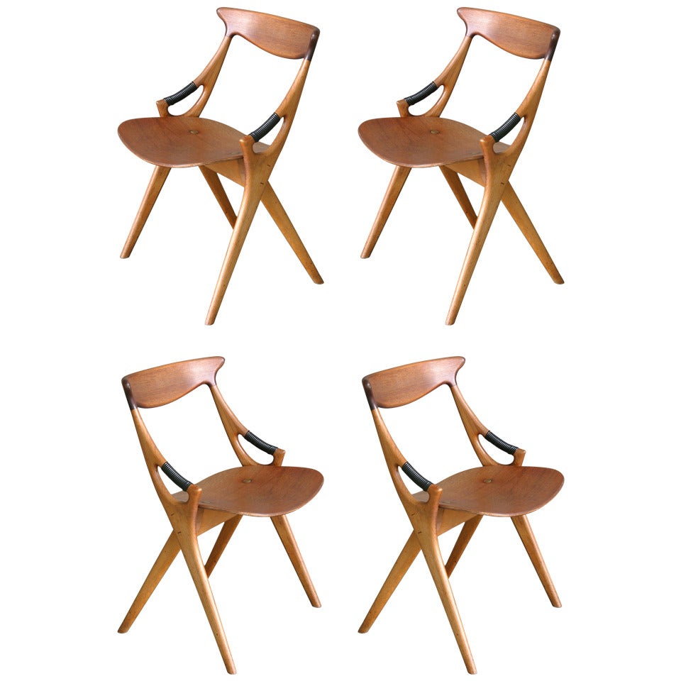 Four Chairs by Hovmand Olsen for Mogens Kold