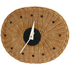Basket Oval Clock 2216 by George Nelson