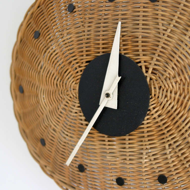 Mid-20th Century Basket Oval Clock 2216 by George Nelson