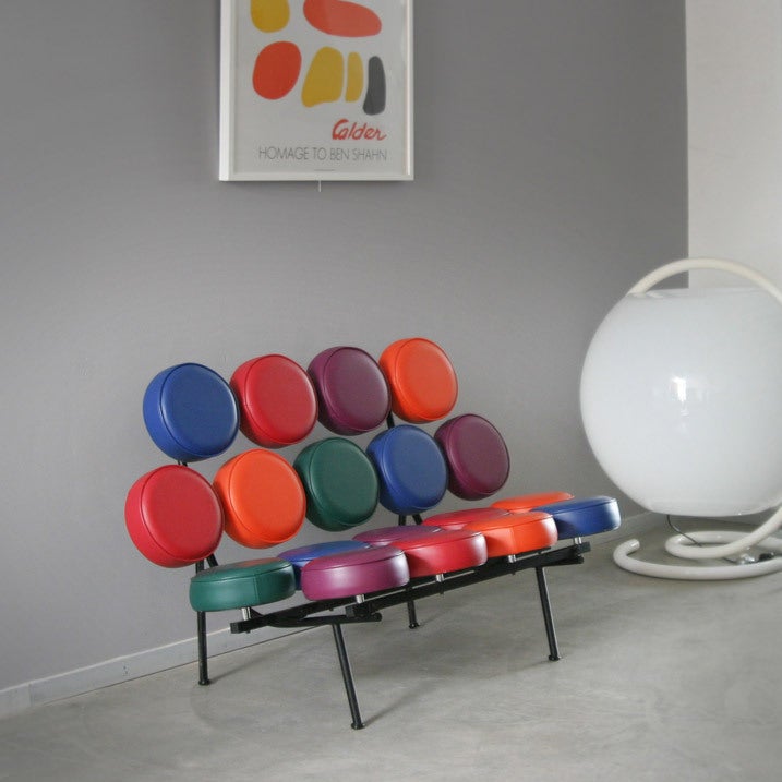 Swiss A pair of George Nelson Marshmallow Sofas for Vitra
