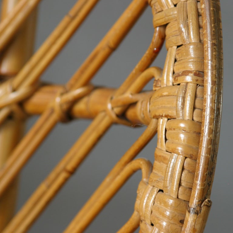 Mid-20th Century Rattan chair by Gio Ponti