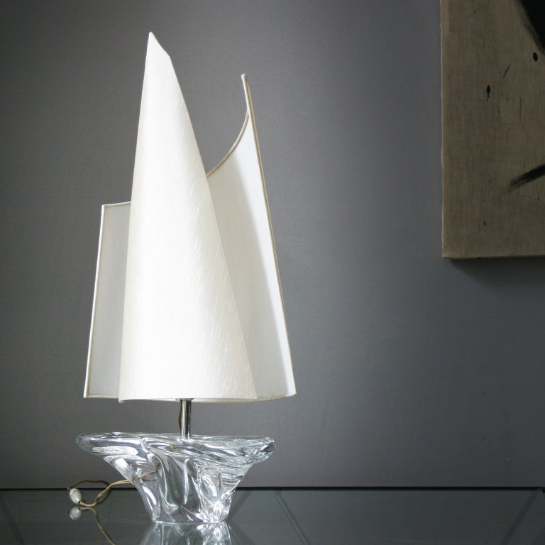 Mid-20th Century Daum Sail Boat lamp