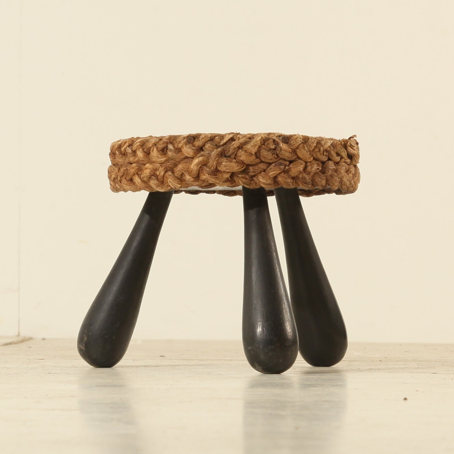 Rope covered low stool