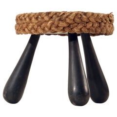 Rope covered low stool